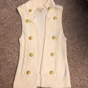 Nautical cream knit vest
